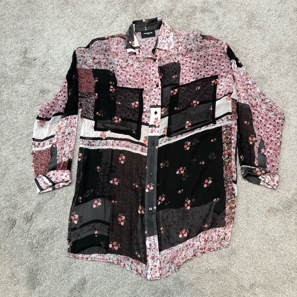 The Kooples Oversized Patchwork Roses Flowers Tun… - image 5